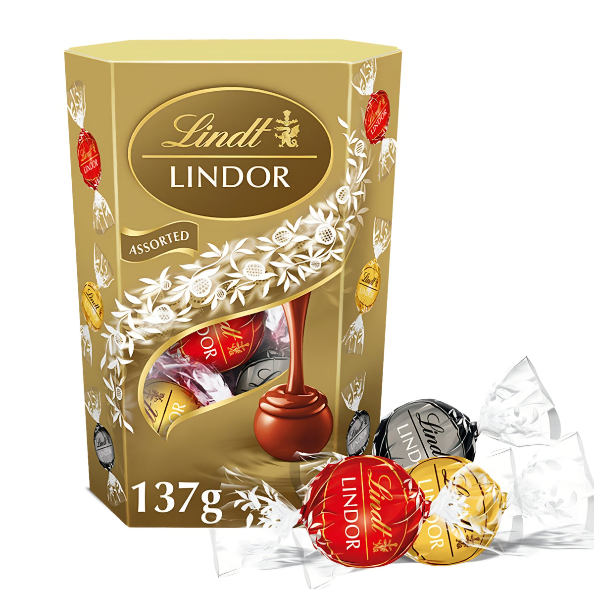 Lindt Lindor Assorted Chocolate Truffles Box 137g