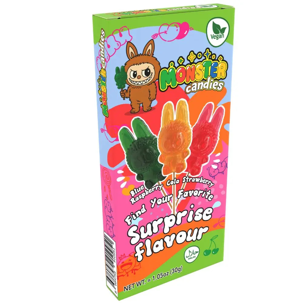 Monster Candies Surprise Flavour Lollipop 30g
