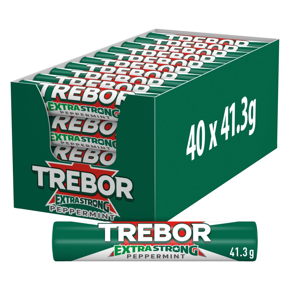 Trebor Extra Strong Peppermint Mints Roll 41.3g