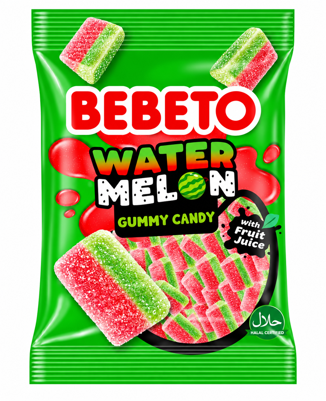 Bebeto Fizzy Watermelons Gummy Sweets 150g