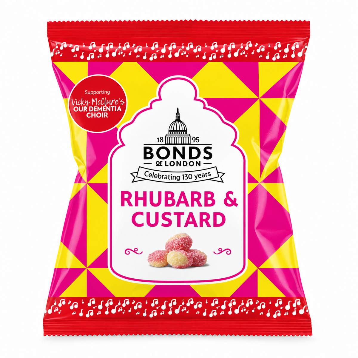 Bonds Rhubarb & Custard Bags 130g