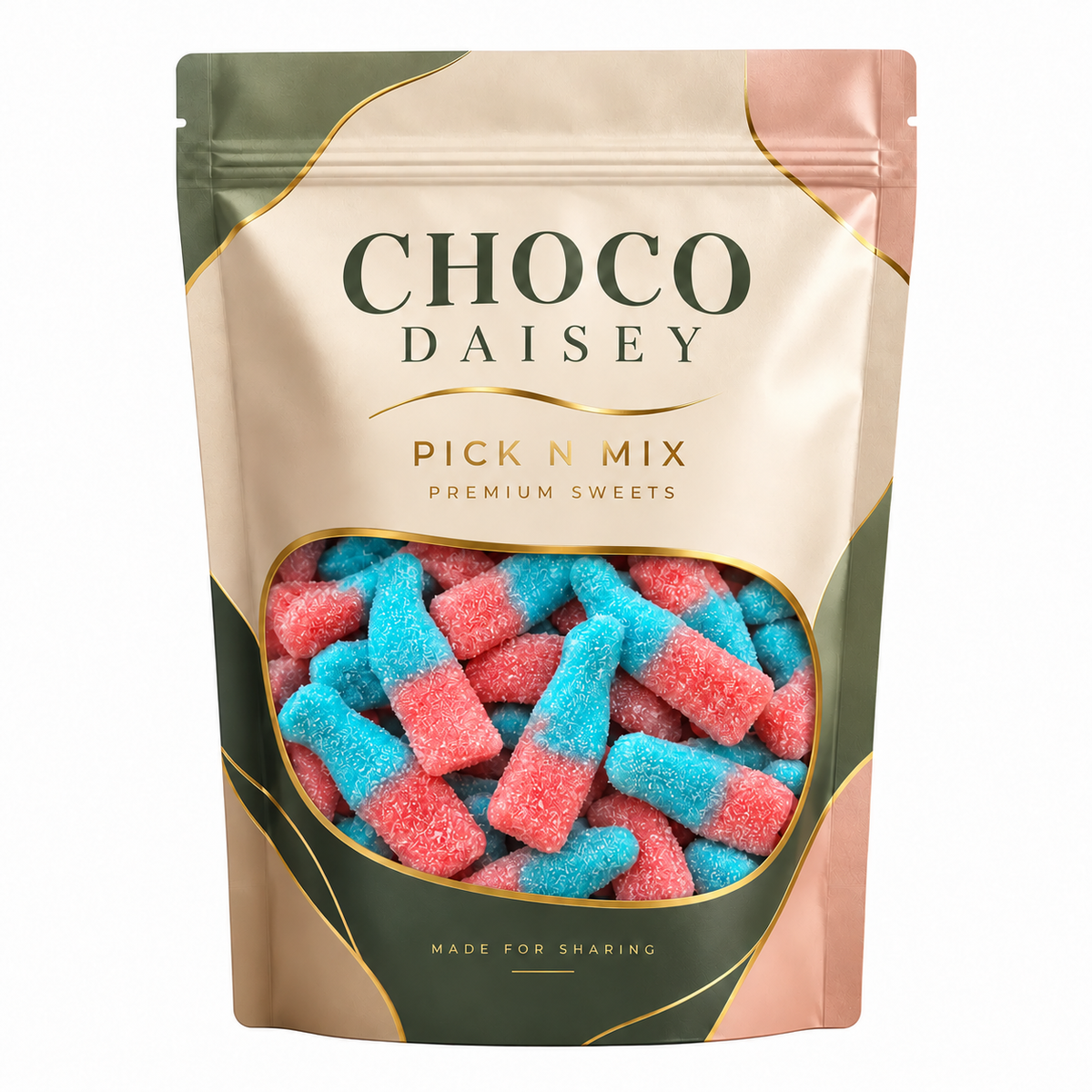 Choco Daisey Giant Fizzy Blue Bottles Pick N Mix Pouch Halal