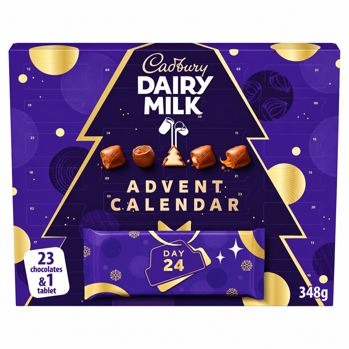 Cadbury Dairy Milk Chocolate Chunk Christmas Advent Calendar 348g
