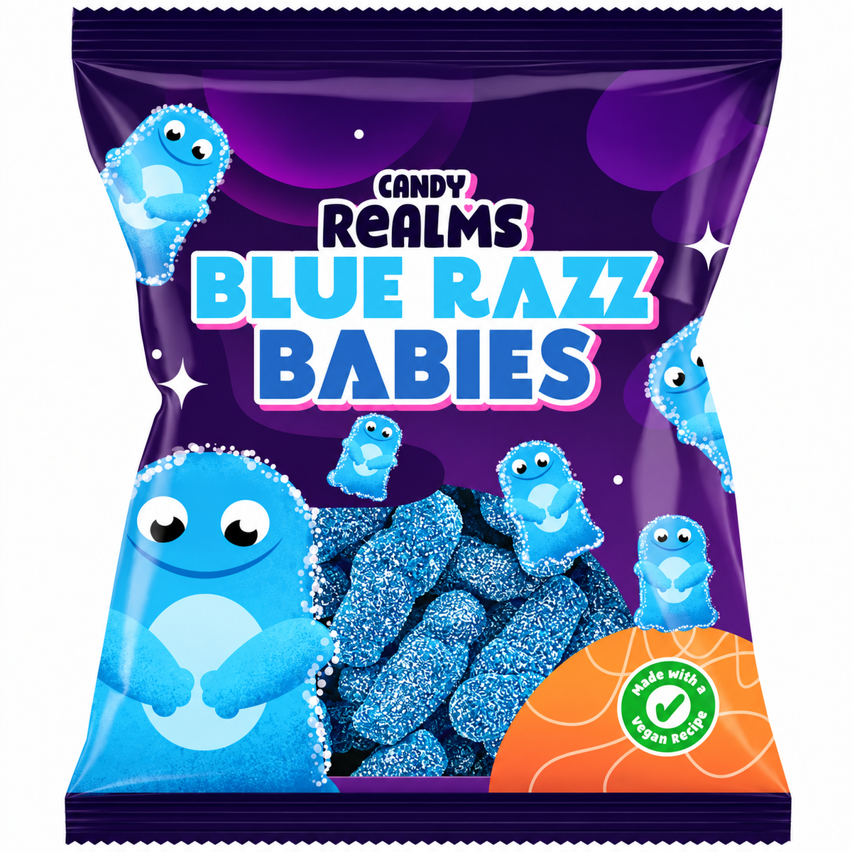 Candy Realms Blue Razz Babies Bag 160g