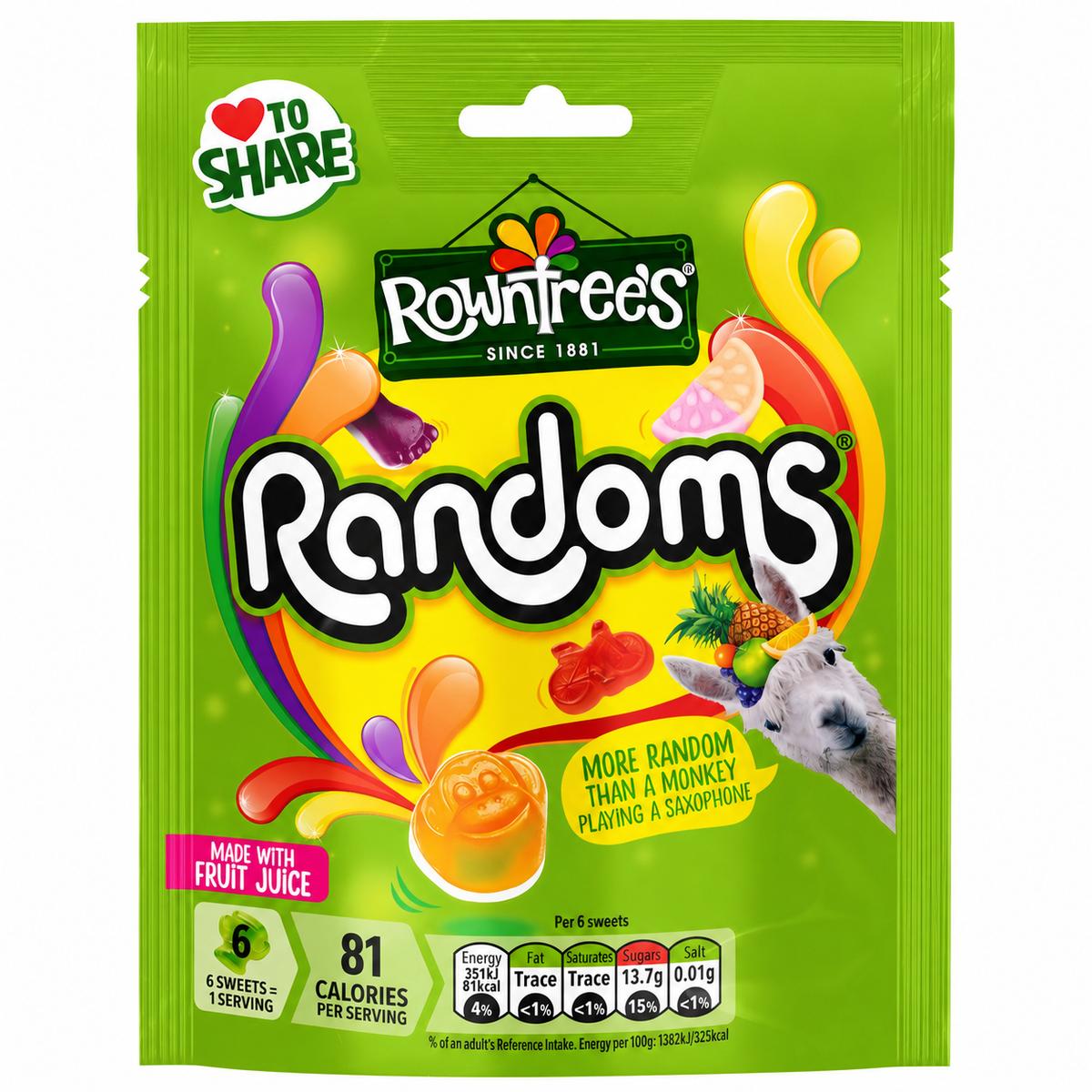Rowntree's Randoms Sharing Bag 120g