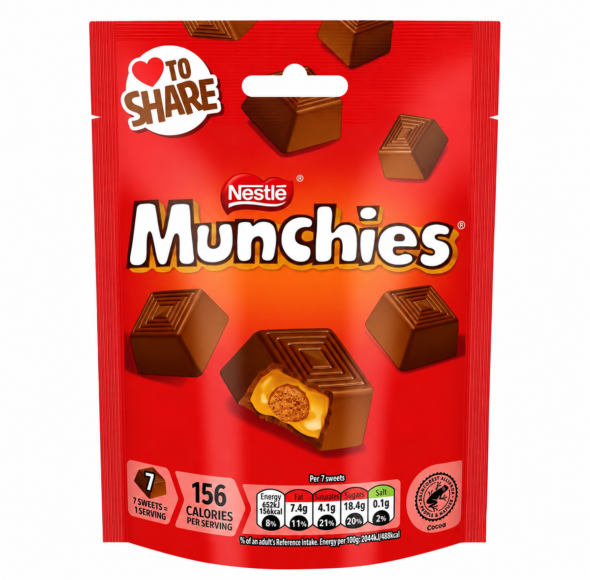 Nestle Munchies Milk Chocolate & Caramel Sharing Bag 81g