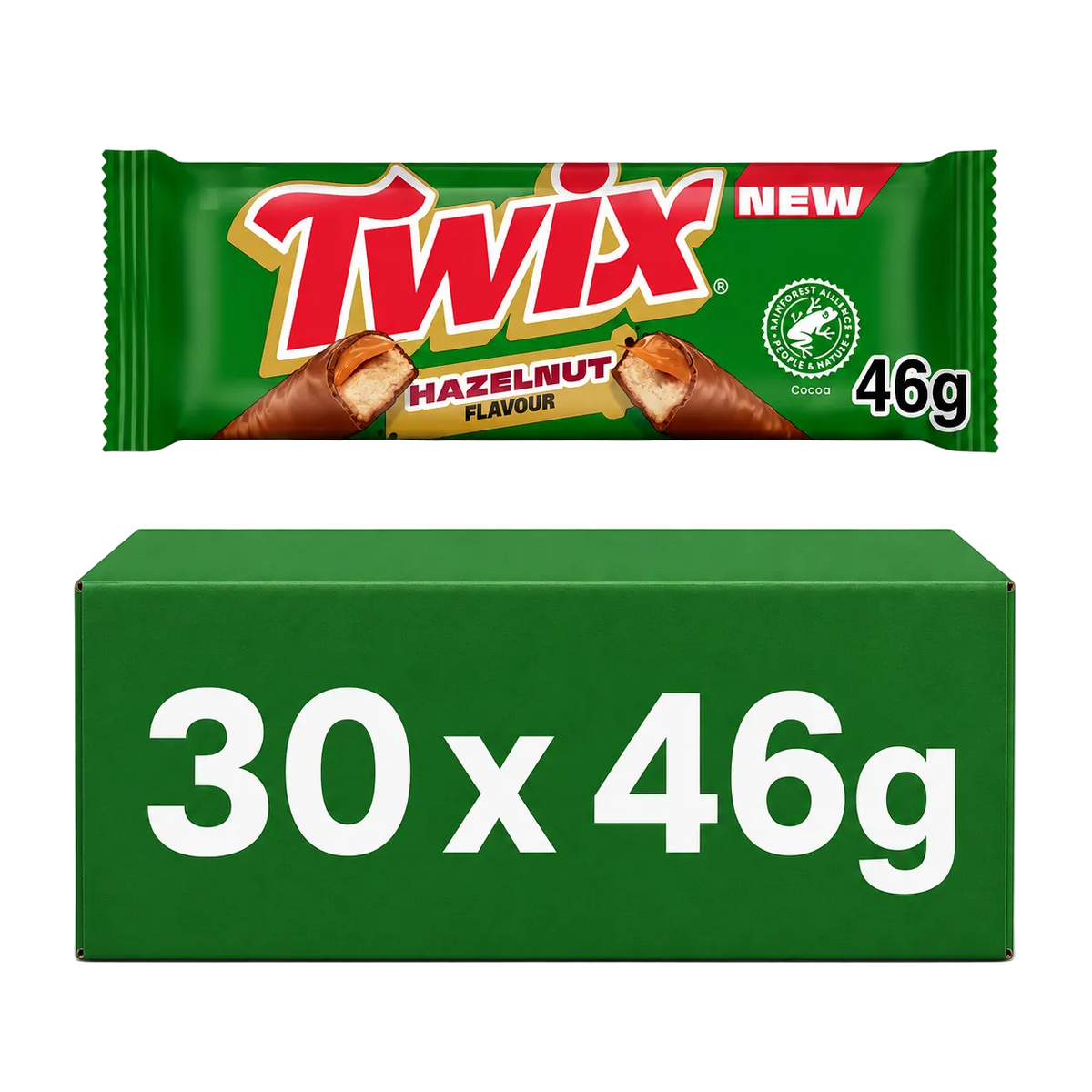Twix Hazelnut Milk Chocolate Twin Bars 46g