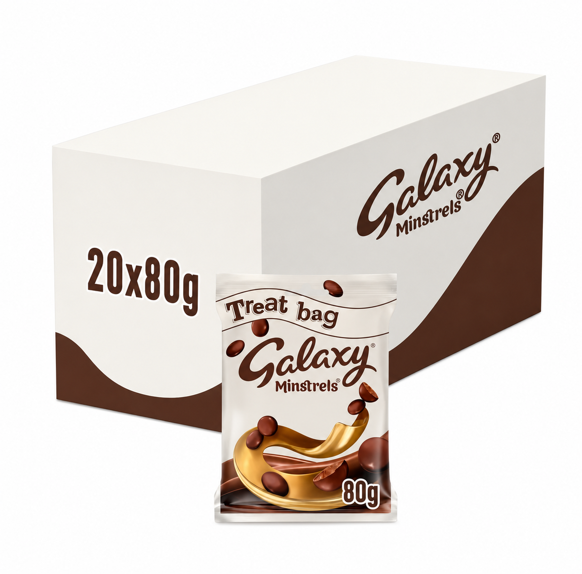 Galaxy Minstrels Milk Chocolate Treat Bag 80g