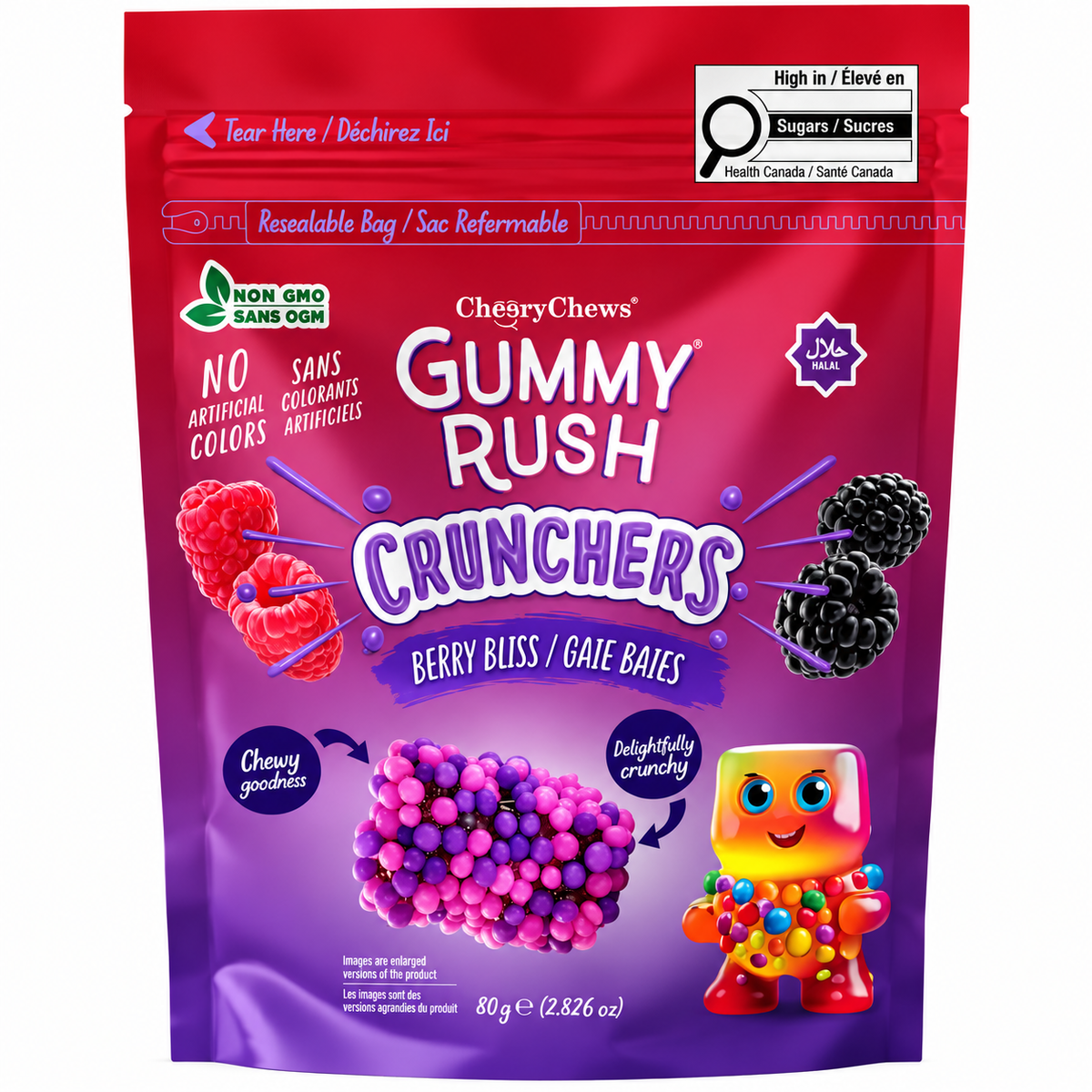 Gummy Rush Crunchers Pouch 80g