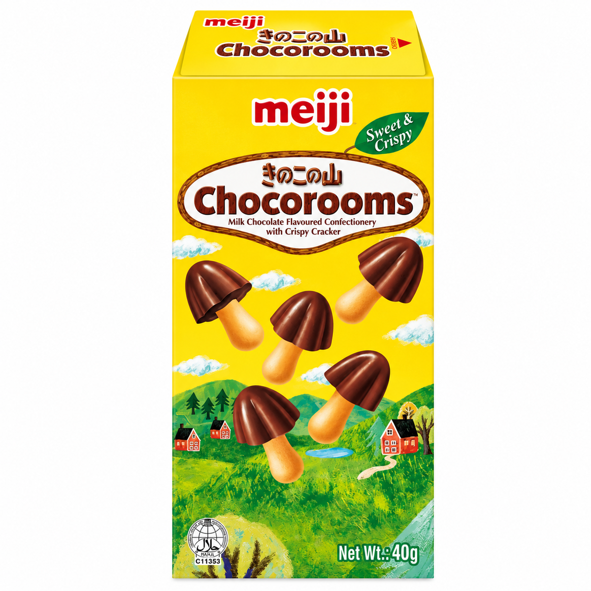 Meiji Chocorooms Chocolate Biscuits Box 40g