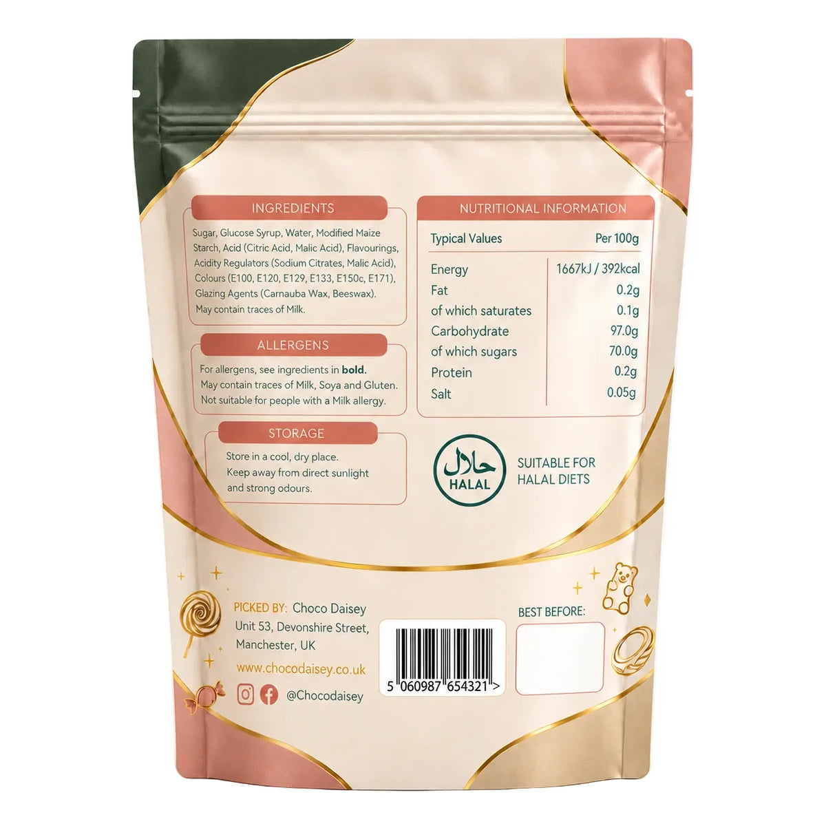 Choco Daisey Green Pick N Mix Pouch Halal
