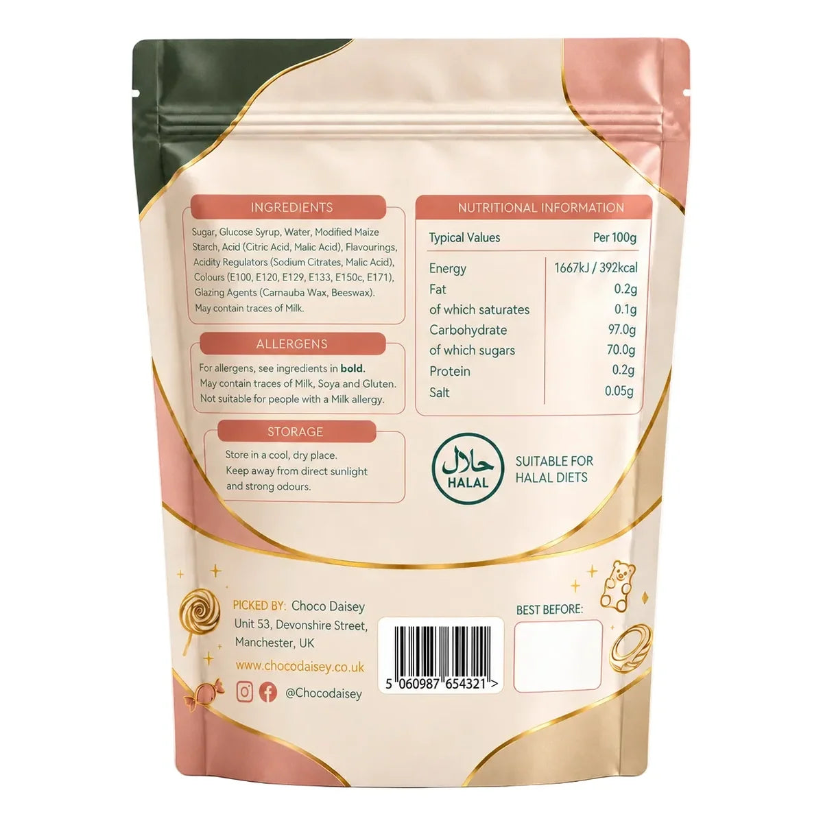 Choco Dasiey Peach Rings Pick N Mix Halal